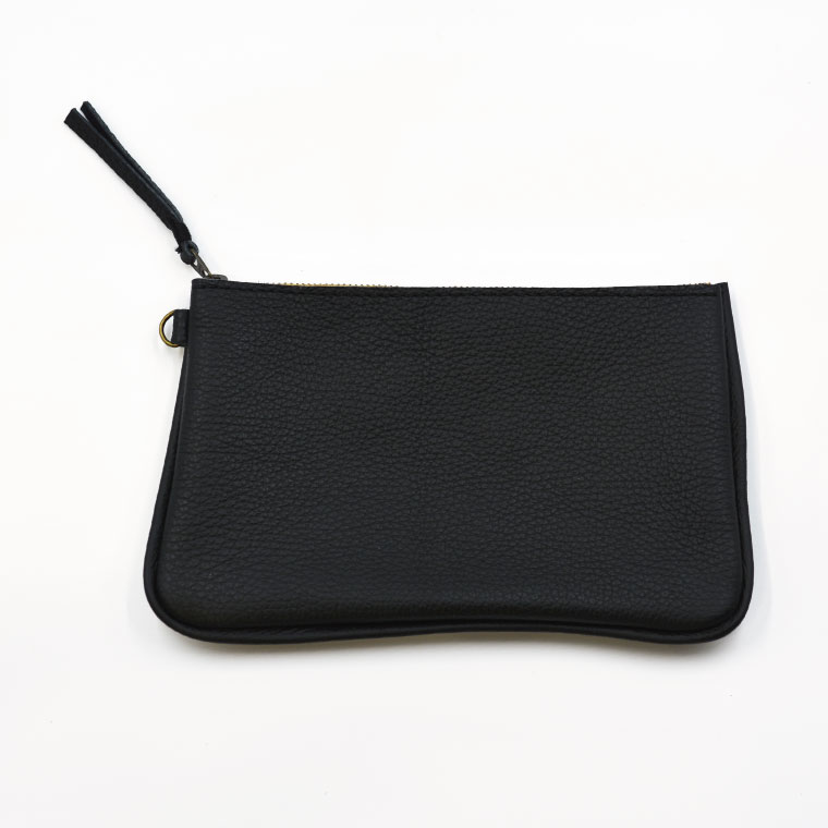 益子の革工房maharoのファスナー通帳ケース　ブラック｜栃木県 益子町 ふるさと納税 ファスナー通帳ケース 牛革 手作り（AX139-3）