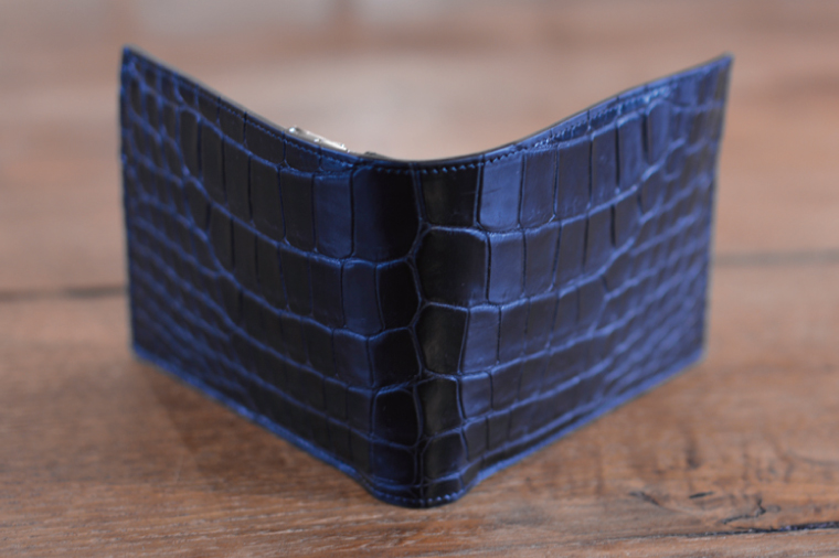 HalfWallet(クロコダイル)｜栃木県益子町ふるさと納税ハーフウォレット クロコダイルレザー ナイルワニ 革 日用品 栃木レザー（BB016）