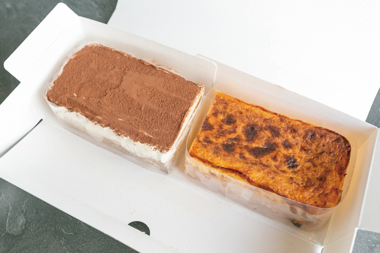 ベイクドチーズケーキとティラミスチーズケーキの冷凍ハーフ＆ハーフケーキ｜栃木県 益子町 ふるさと納税 チーズケーキ ティラミス ケーキ 冷凍ケーキ（CP002）