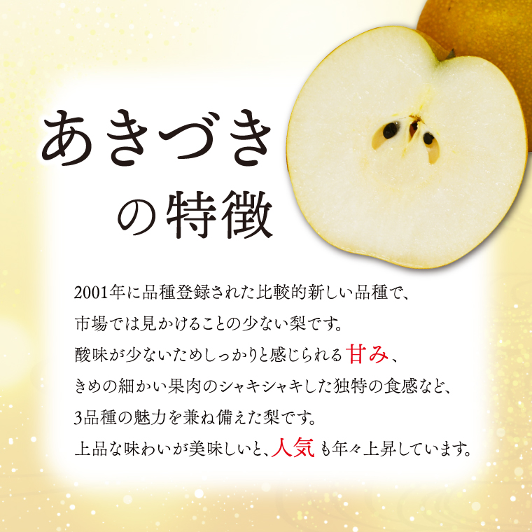 ★先行予約★ 【2026年9月発送】仁平果樹園の梨 「あきづき」5kg (8個～14個)(9月中旬より順次配送) | 果物 新鮮 フルーツ ギフト 梨 ナシ 益子町産梨 甘い あまい 糖度11.5以上 糖度保証 果汁 果肉 栃木県 益子町 (DB003)