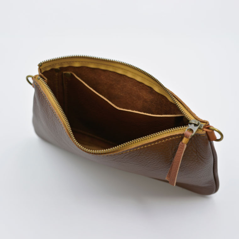 益子の革工房maharoのサコッシュ（S）キャメルブラウン｜栃木県 益子町 ふるさと納税 バッグ サコッシュ 牛革 手作り (AX112-1)