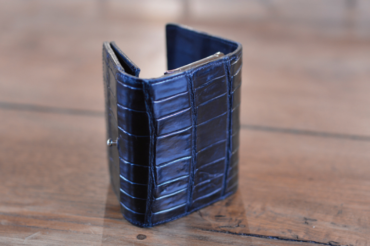 CoinCatcher(クロコダイル)｜栃木県 益子町 ふるさと納税 コインキャッチャー ブラック クロコダイルレザー 革 日用品（BB015）