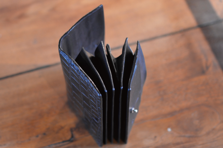 AccordionWallet(クロコダイル)｜栃木県 益子町 ふるさと納税 クロコダイルレザー ロングウォレット 長財布 財布 革 日用品 栃木レザー（BB018）