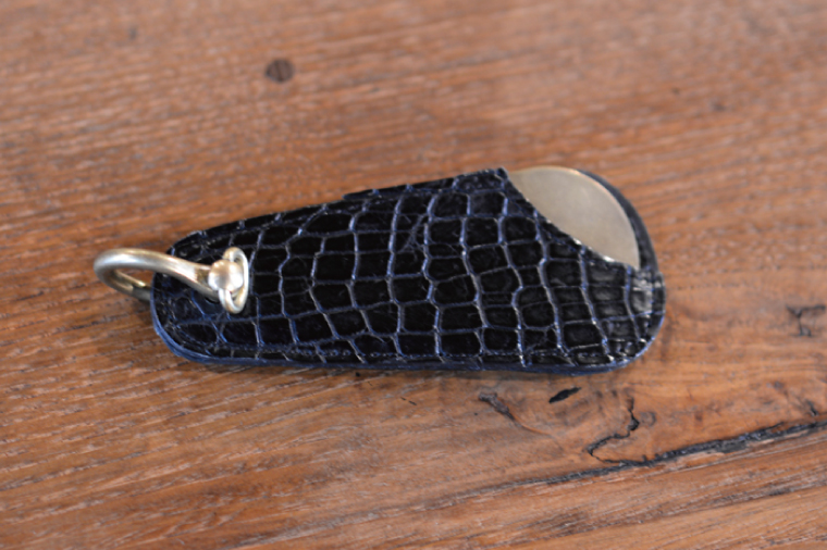 shoesHorn(クロコダイル)｜栃木県 益子町 ふるさと納税 日用品 クロコダイルレザー 鰐皮 革 シューホーン 靴ベラ ナイルワニ 栃木レザー（BB020）