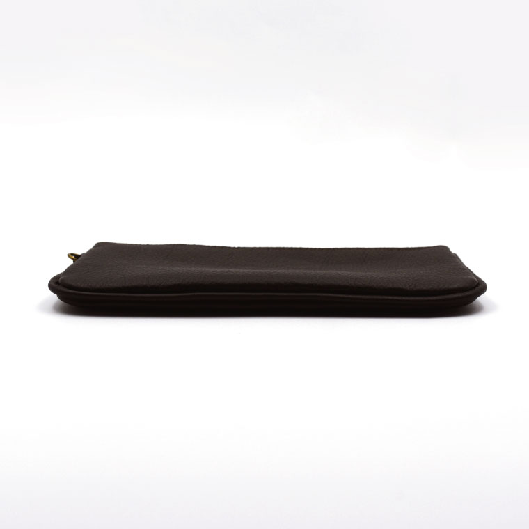 益子の革工房maharoのファスナーお札ケース　ダークブラウン｜栃木県 益子町 ふるさと納税 ファスナーお札ケース 牛革 手作り（AX138-2） ダークブラウン