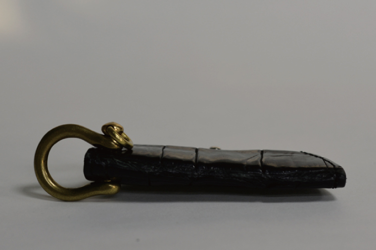 KeyRing(クロコダイル)｜栃木県 益子町 ふるさと納税 日用品 クロコダイルレザー キーリング 鍵 革 ナイルワニ 栃木レザー（BB019）