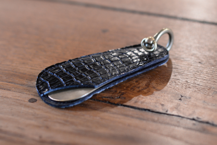 shoesHorn(クロコダイル)｜栃木県 益子町 ふるさと納税 日用品 クロコダイルレザー 鰐皮 革 シューホーン 靴ベラ ナイルワニ 栃木レザー（BB020）