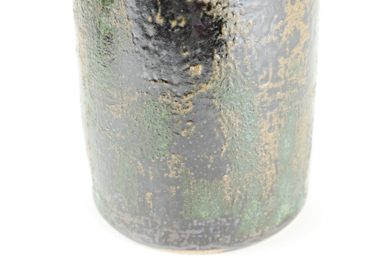 AT006　益子焼　大塚雅淑　花器　青