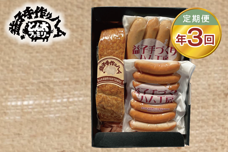 【定期便】益子手づくりベーコンとソーセージセット年3回（3月、6月、9月）|栃木県 益子町 ふるさと納税 無添加 燻製 ベーコン ウインナー フランクフルト セット 天然（AF027）