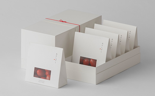 青果圃 あかしずく ミニトマト（150g×5個） 化粧箱入り｜ミニトマト フルーツトマト 高糖度トマト スイーツ 果物 手土産 贈り物 ギフト 那須高原 トマト とまと 野菜 やさい 最高級 甘い ジューシー 新鮮 那須 栃木県 那須町〔C-72〕※離島への配送不可 ※2025年2月中旬以降順次発送予定