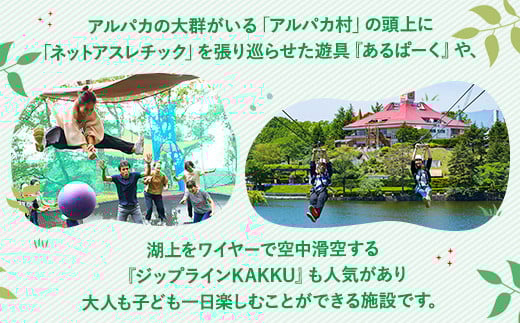 那須高原りんどう湖ファミリー牧場 乗り放題付 ペア入園券 チケット ちけっと 券 入場券 入園チケット 観光 レジャー ファミリー キッズ 家族旅行 スポット 栃木県 那須町〔D-40〕