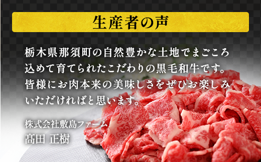 那須高原 敷島和牛 モモステーキ200g×2 計400g 国産 黒毛和牛 和牛 牛肉 お肉 肉 ステーキ モモ ギフト お祝い 冷凍 栃木県 那須町《敷島ファーム》〔P-166〕※着日指定不可※離島への配送不可