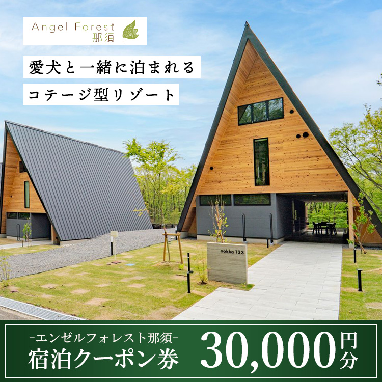エンゼルフォレスト那須で使える宿泊クーポン券（30,000円相当） 〔G-54〕