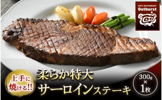 上手に焼ける！！柔らか特大サーロインステーキ 300g×1枚 ｜ 国産 牛肉 肉 お肉 ステーキ 冷凍 栃木県 那須町 〔P-136〕※着日指定不可