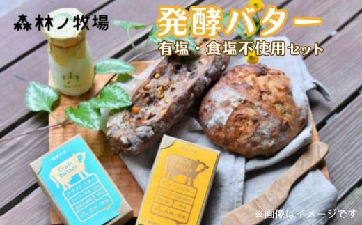 森林ノ牧場 発酵バター 有塩・食塩不使用セット [お中元]国産 生クリーム ばたー トースト パン お菓子作り お菓子 おかし 栃木県 那須町〔P-38〕