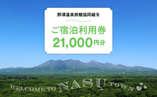 [10月から利用上限変更]那須温泉旅館協同組合 ご宿泊利用券21,000円分(3,000円×7枚)〔F-6〕≪旅行 旅 温泉 露天風呂 自然≫