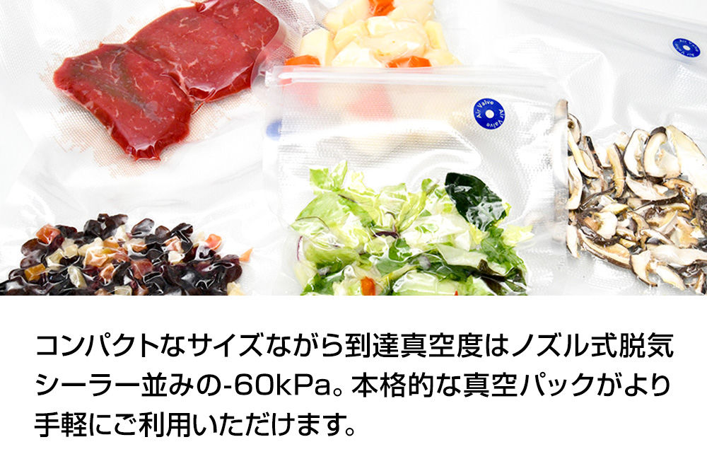 NL-UH5V2AW 真空パック機 ハンディタイプ 真空パック機専用袋10枚付き 株式会社石崎電機製作所