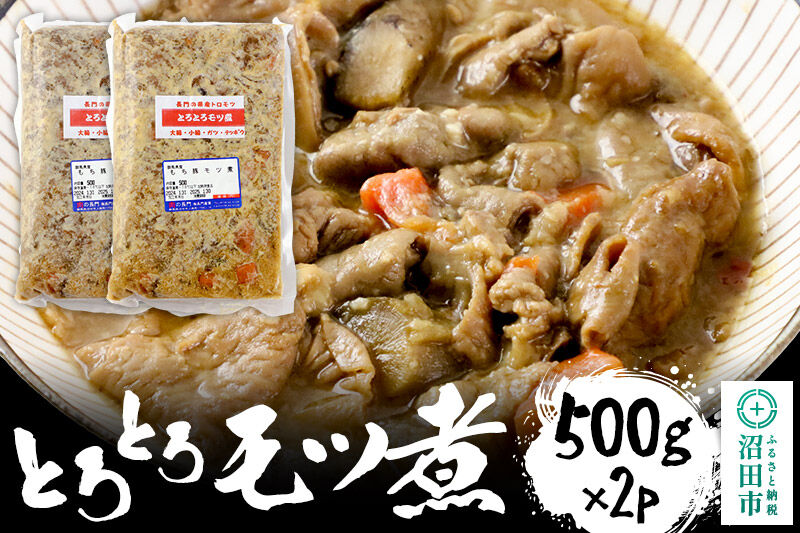 とろとろモツ煮 500g×2パック [とろとろ トロトロ もつ モツ ほるもん ホルモン 柔らか やわらか]