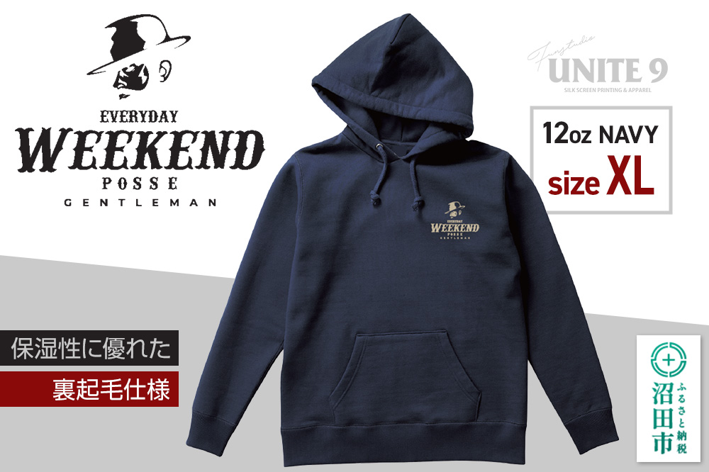パーカーEVERYDAY WEEKEND POSSE ／12oz foodie  EWP-1 ネイビーXL