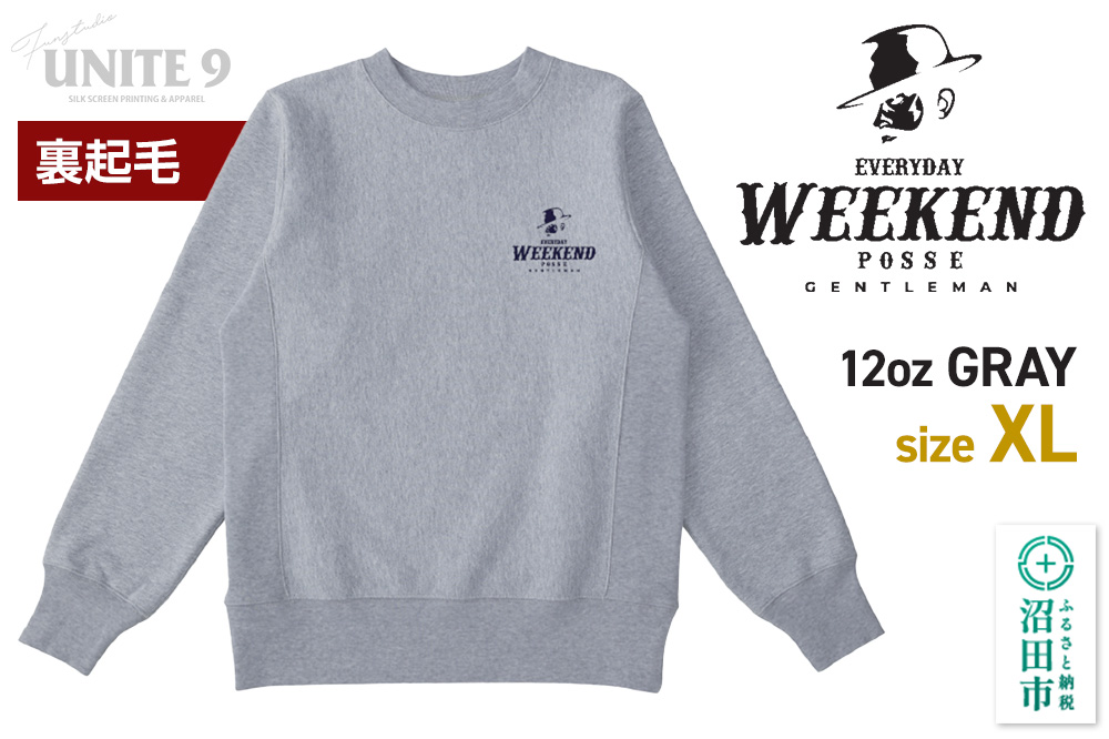 スウェットEVERYDAY WEEKEND POSSE／12oz sweat. EWP-3 グレーXL
