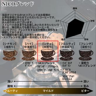NICOブレンド 中煎り 500g ×2【ペーパーフィルター用の中挽き】
