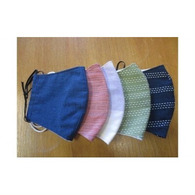 館林紬『ヌマノマスク』Mサイズ　5枚セット　カラー・柄おまかせ