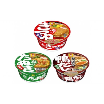 赤いきつねうどん(東)・緑のたぬき天そば(東)・おそば屋さんの鴨だしそば　各12食セット