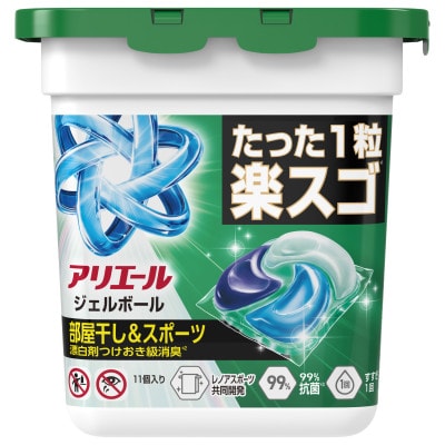 P＆G　アリエールジェルボール　部屋干し＆スポーツ　本体＆つめかえ用ハイパージャンボサイズセット