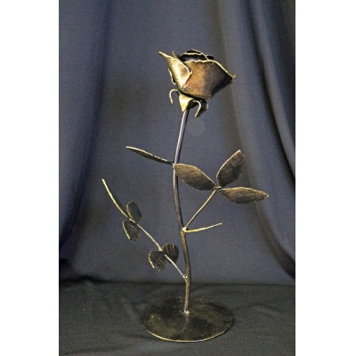 花言葉『希望』鉄のバラ【鉄の造形作品】