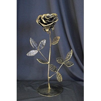 花言葉『希望』鉄のバラ【鉄の造形作品】