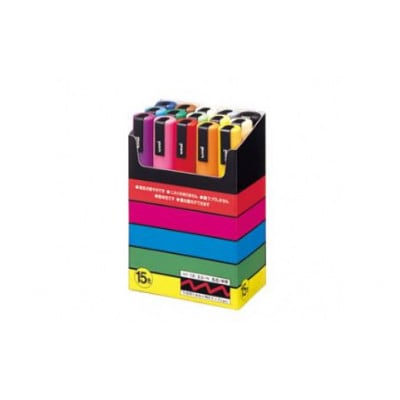 ポスカ 中字 15色セット
