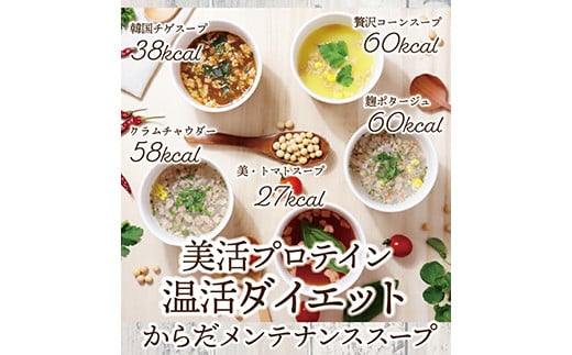 美容プロテイン 温活ダイエットスープセット (16食) 小分け スープ 食べ比べ セット 詰合せ クラムチャウダー チゲ コーン ポタージュ トマト 温活 ダイエット 美容 プロテイン 食品 F20E-809