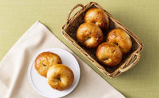 朝から並ぶ人気店！ 「つばめベーグル」のプレーンベーグル 10個 パン 食品 F21E-287