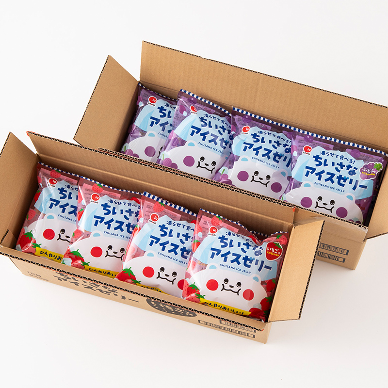 凍らせて食べる！ちいさなアイスゼリー いちご・ぶどう(18g×6個×12袋入×各1箱) いちご ぶどう 大容量 冷たい お菓子 個包装 アイス シャーベット スイーツ デザート おやつ 冷凍 おすすめ F21E-197