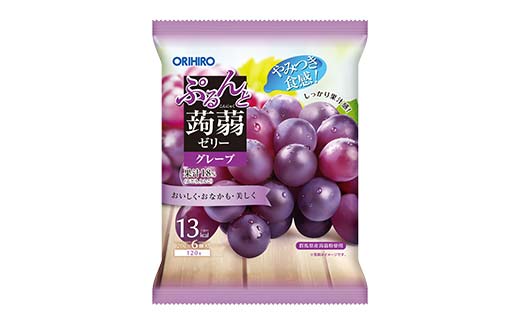 オリヒロ ぷるんと蒟蒻ゼリーパウチ3種セット（グレープ・白桃・シャインマスカット） 計24袋（20gパウチ×6個×8袋×3種） こんにゃく ゼリー 蒟蒻 コンニャク シャインマスカット 白桃 グレープ 食品 F21E-481