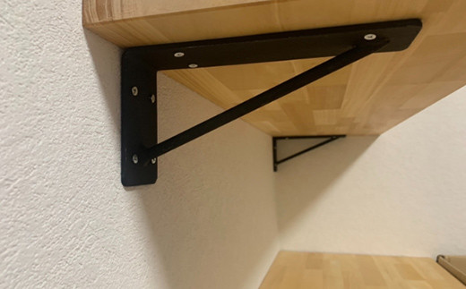 アイアンブラケット (30cm) アイアン ブラケット 焼き付け塗装 簡単取り付け DIY 自宅 ガレージ 室内 インテリア F21E-073