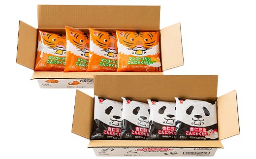 マンゴープリン・杏仁豆腐こんにゃくゼリー(20g×6個×12袋入)×各1箱 F21E-235