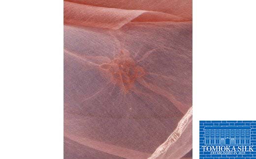 TOMIOKA SILK オーガンジーストール 草木染 ＜朱赤＞ 富岡シルク ストール 贈り物 ギフト F21E-375