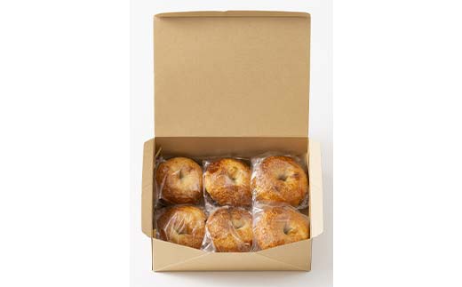 朝から並ぶ人気店！ 「つばめベーグル」のプレーンベーグル 6個 パン 食品 F21E-286