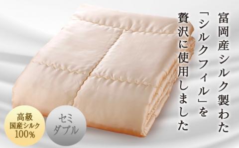 【高級国産シルク100%】　シルク掛け布団（セミダブル） F20E-274