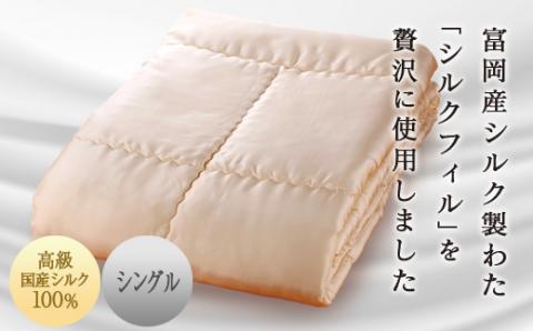 【高級国産シルク100%】　シルク掛け布団（シングル） F20E-273