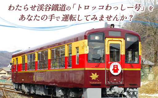 【a222】わたらせ渓谷鐵道　トロッコわっしー号運転体験