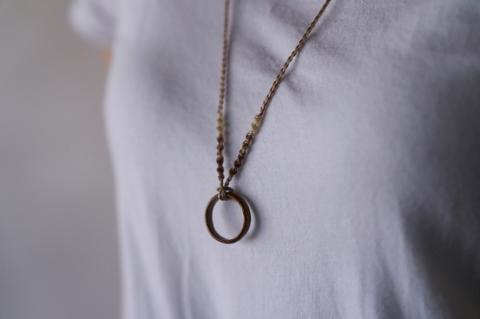 【263】指輪ペンダント【栗】