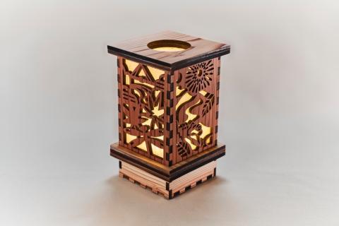 【265】みどりの杉あかり　直方体タイプ（みどりの四季）