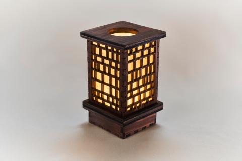 【266】みどりの杉あかり　直方体タイプ（1/fゆらぎの格子）