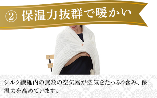 【158】手洗いOK　群馬県産シルクわたのひざ掛