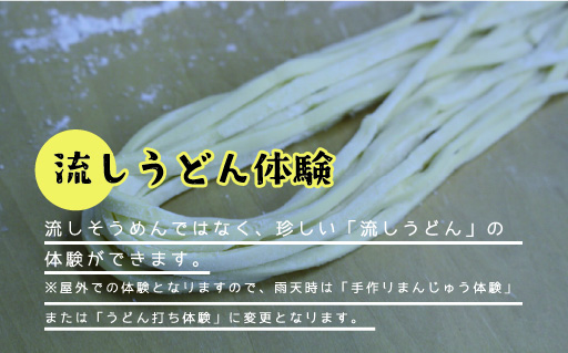 【56】小平の里　流しうどん体験＆鍾乳洞見学　2名様