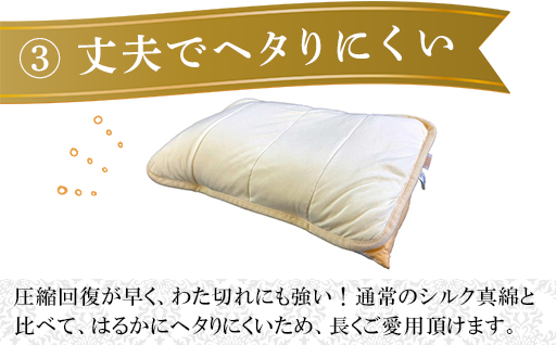 【153】手洗いOK　群馬県産シルクわたの枕パット