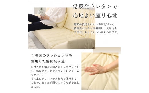  【a064】低反発マルチソファ（ブラック・レザー生地）【配送不可地域：沖縄県、離島】