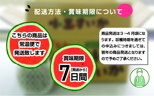 【102】シャリシャリ食感の小玉すいか5玉